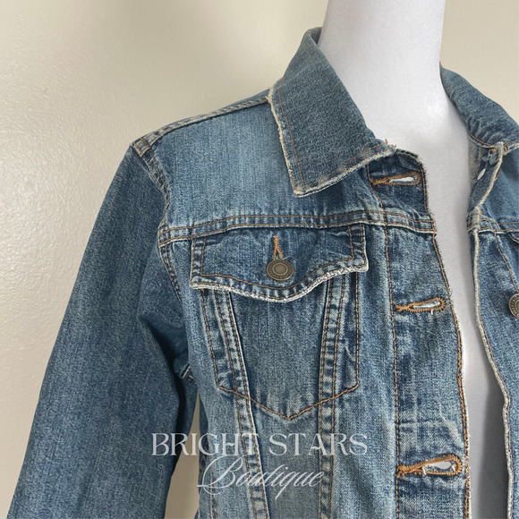 Rare Embroidered Denim Jacket ASO Joey Potter Dawsons Creek Vintage Casual - Picture 8 of 11
